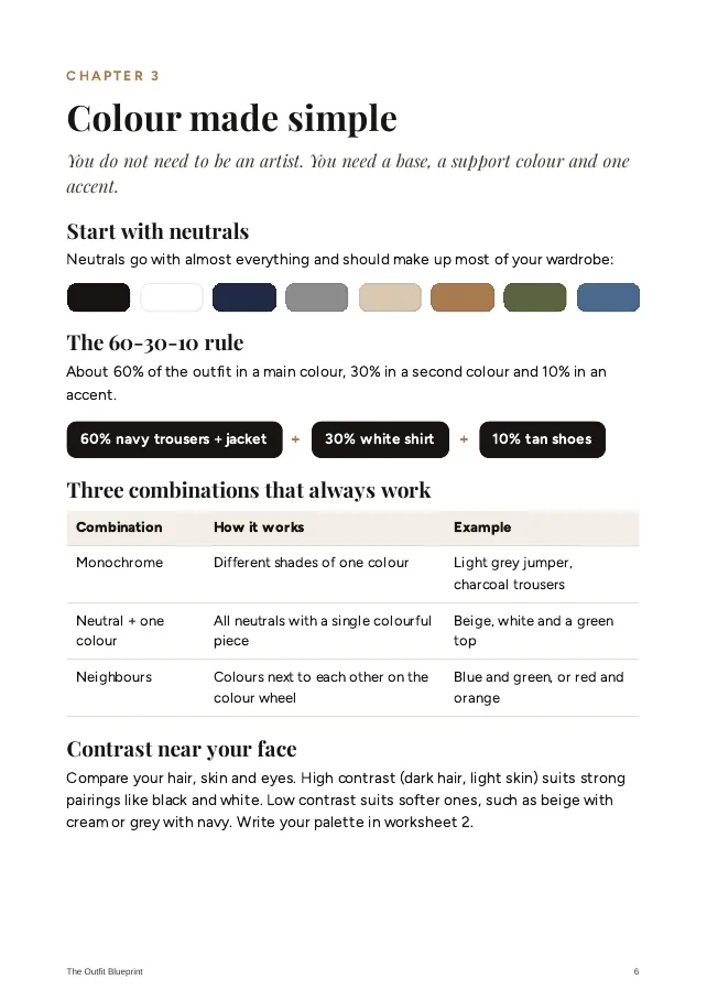 Page from chapter 3: Colour made simple